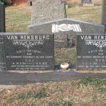 RENSBURG C.J.J., van 1911-1972 &amp; S.I.C. 1916-1994