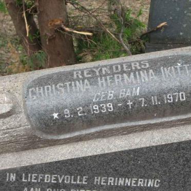 REYNDERS Christina Hermina nee BAM 1939-1970