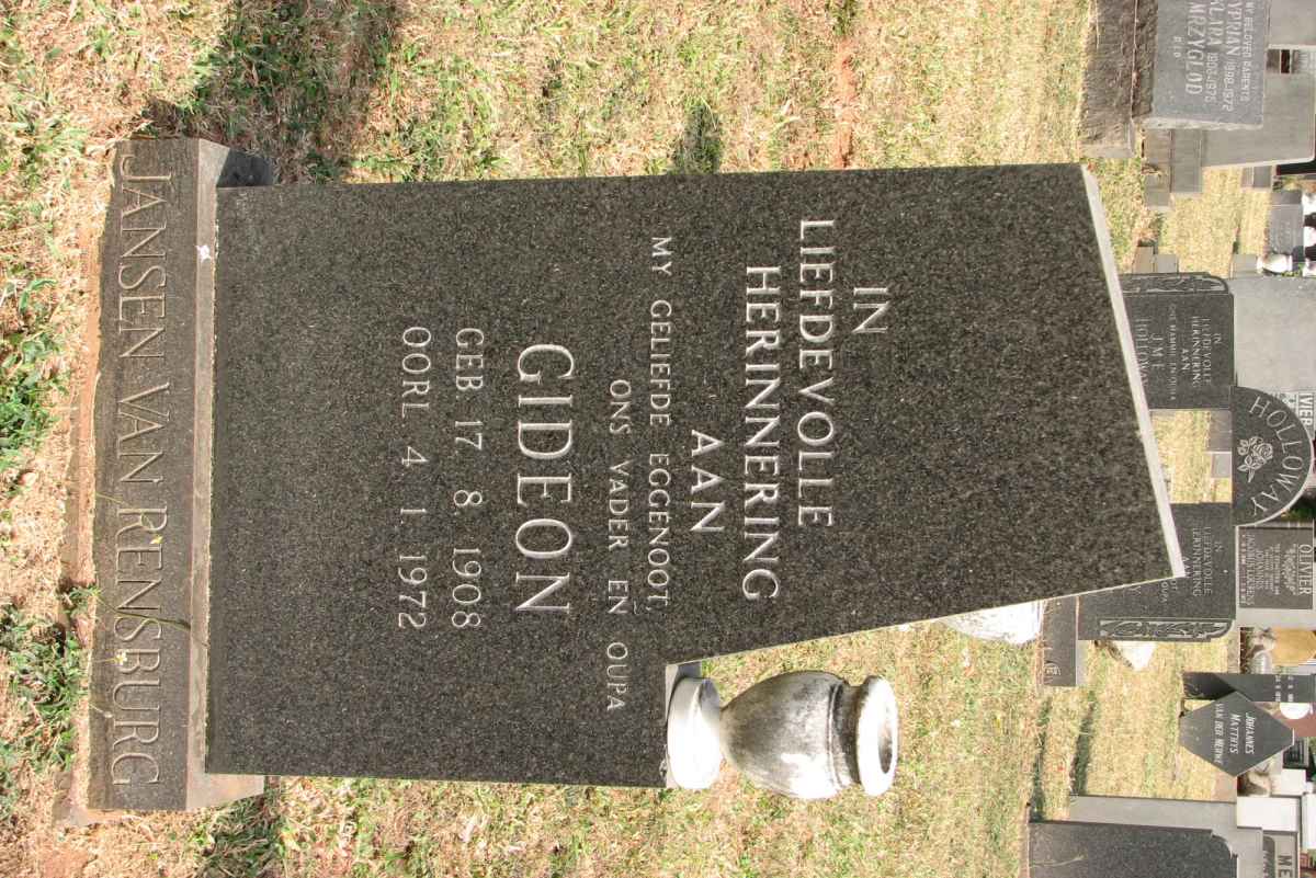 RENSBURG Gideon, Jansen van 1908-1972