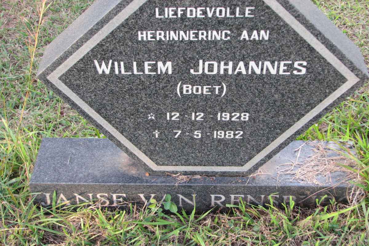 RENSBURG Willem Johannes, Janse van 1928-1982