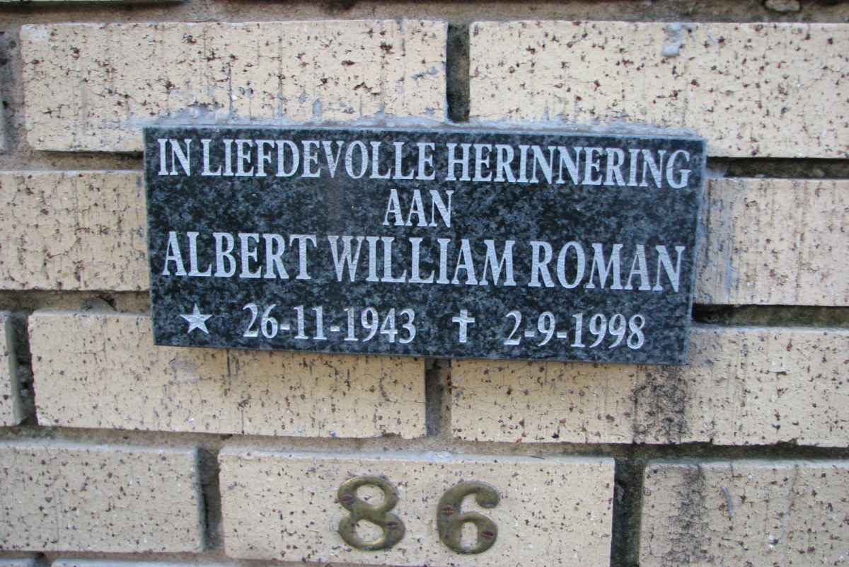 ROMAN Albert William 1943-1998