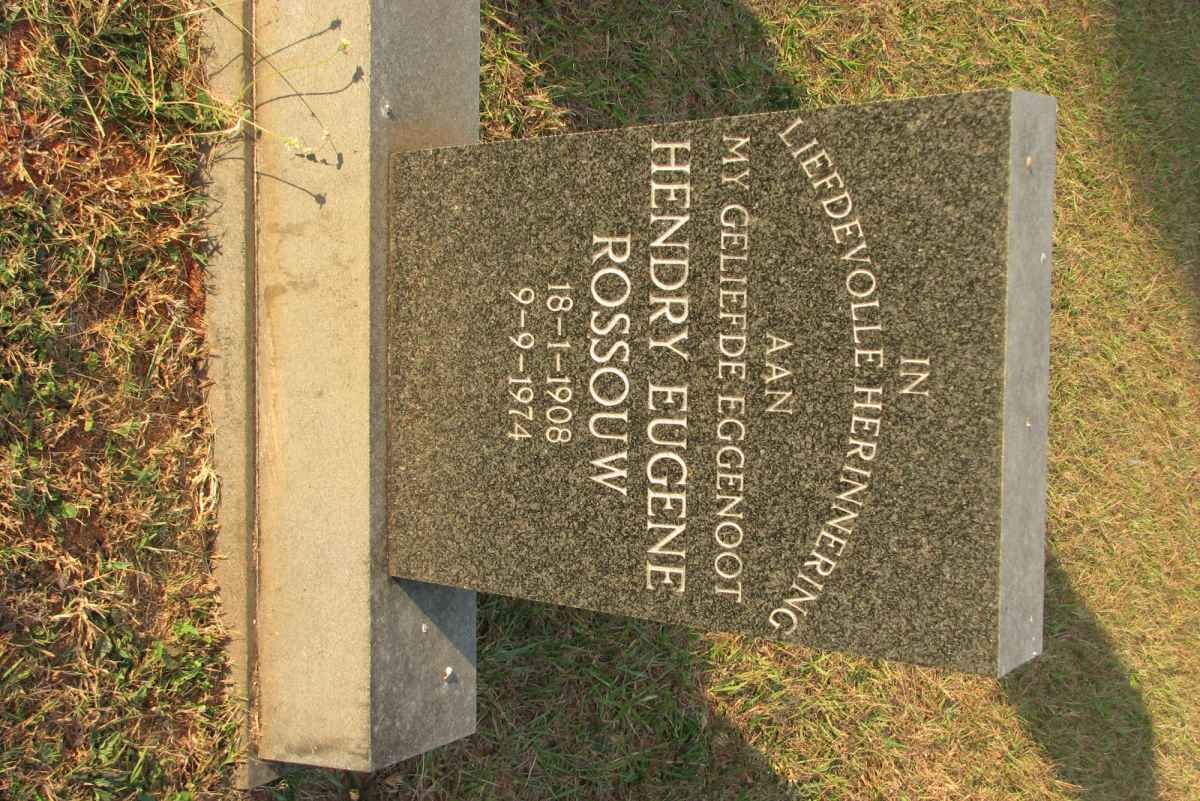 ROSSOUW Hendry Eugene 1908-1974