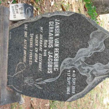 RENSBURG Gerhardus Jacobus, Jansen van 1909-1966