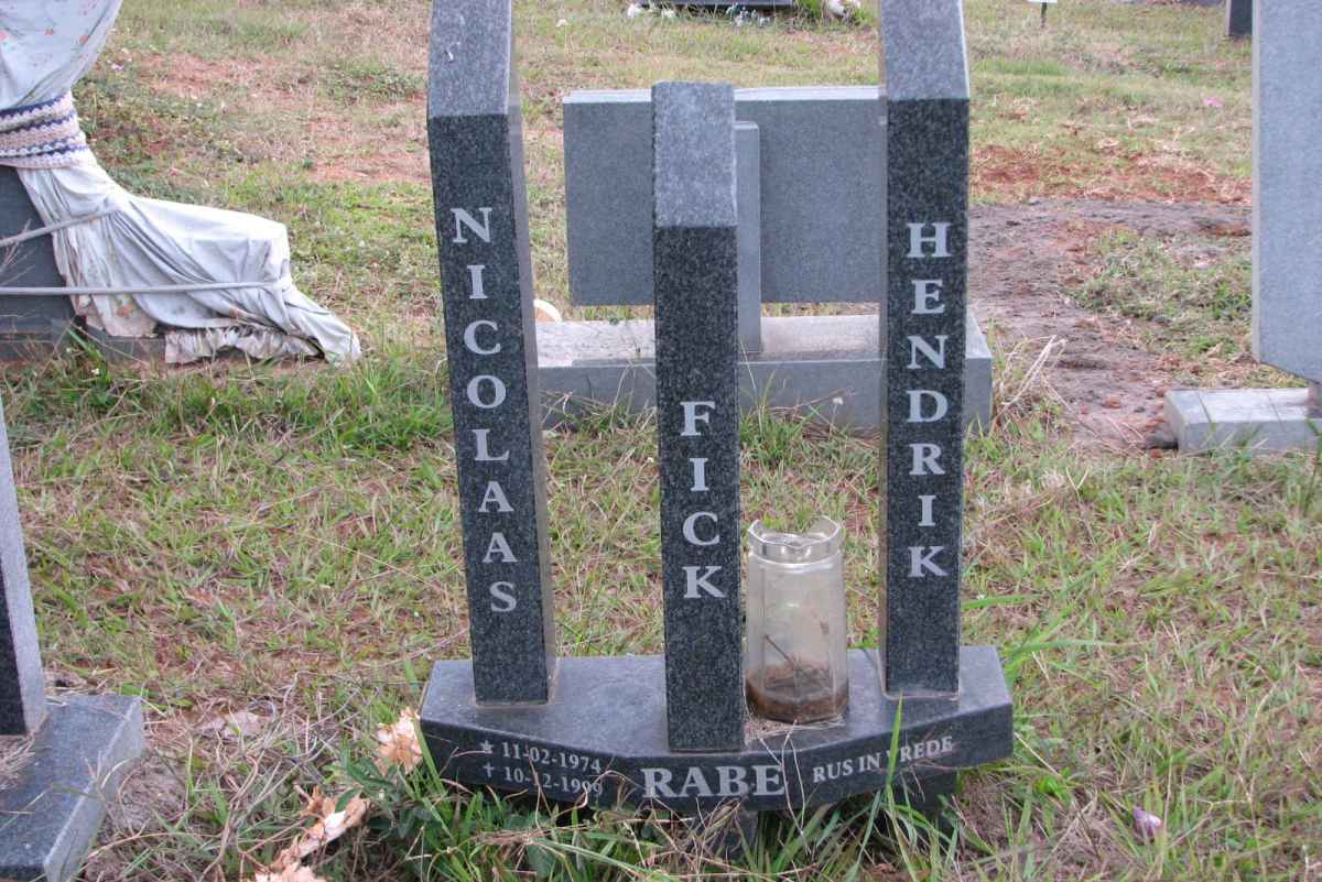 RABE Nicolaas Fick Hendrik 1974-1999