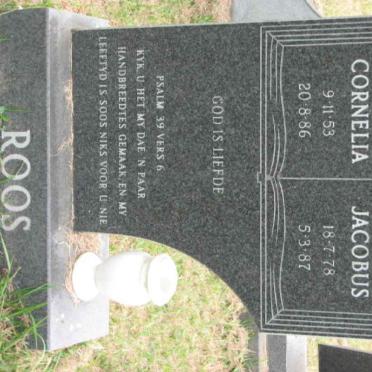 ROOS Marietjie Cornelia 1953-1986 :: ROOS Johannes Jacobus 1978-1987