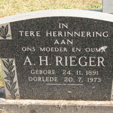 RIEGER A.H. 1891-1973