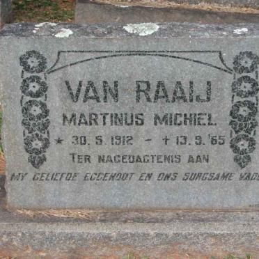 RAAIJ Martinus Michiel, van 1912-1965
