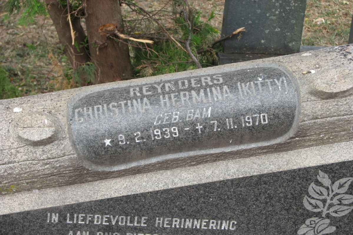 REYNDERS Christina Hermina nee BAM 1939-1970