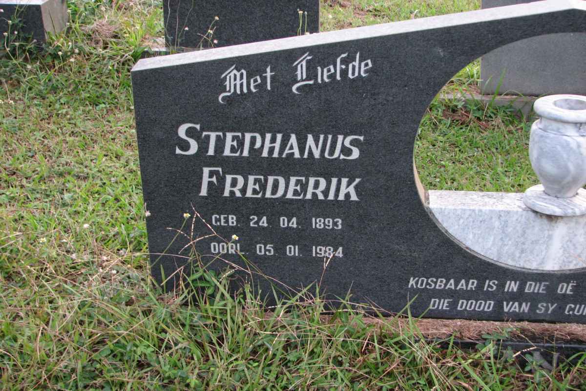 RENSBURG Stephanus Frederik, van 1893-1984