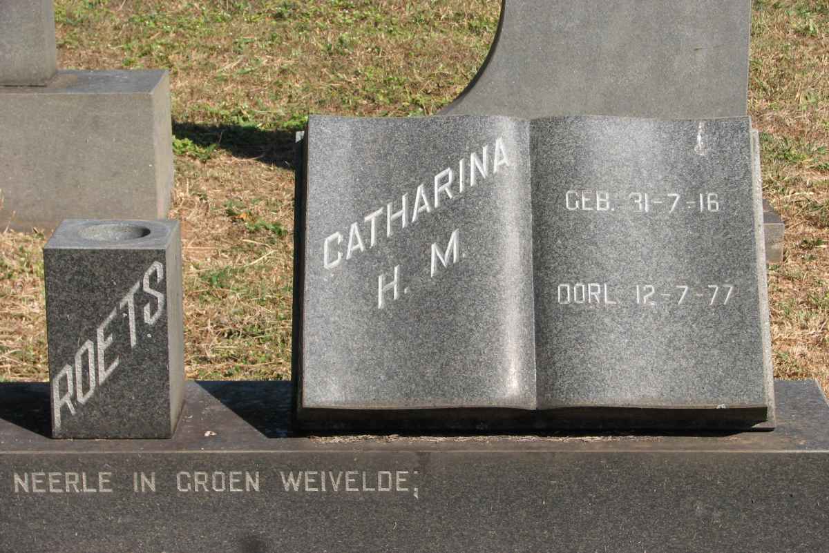 ROETS Catharina H.M. 1916-1977