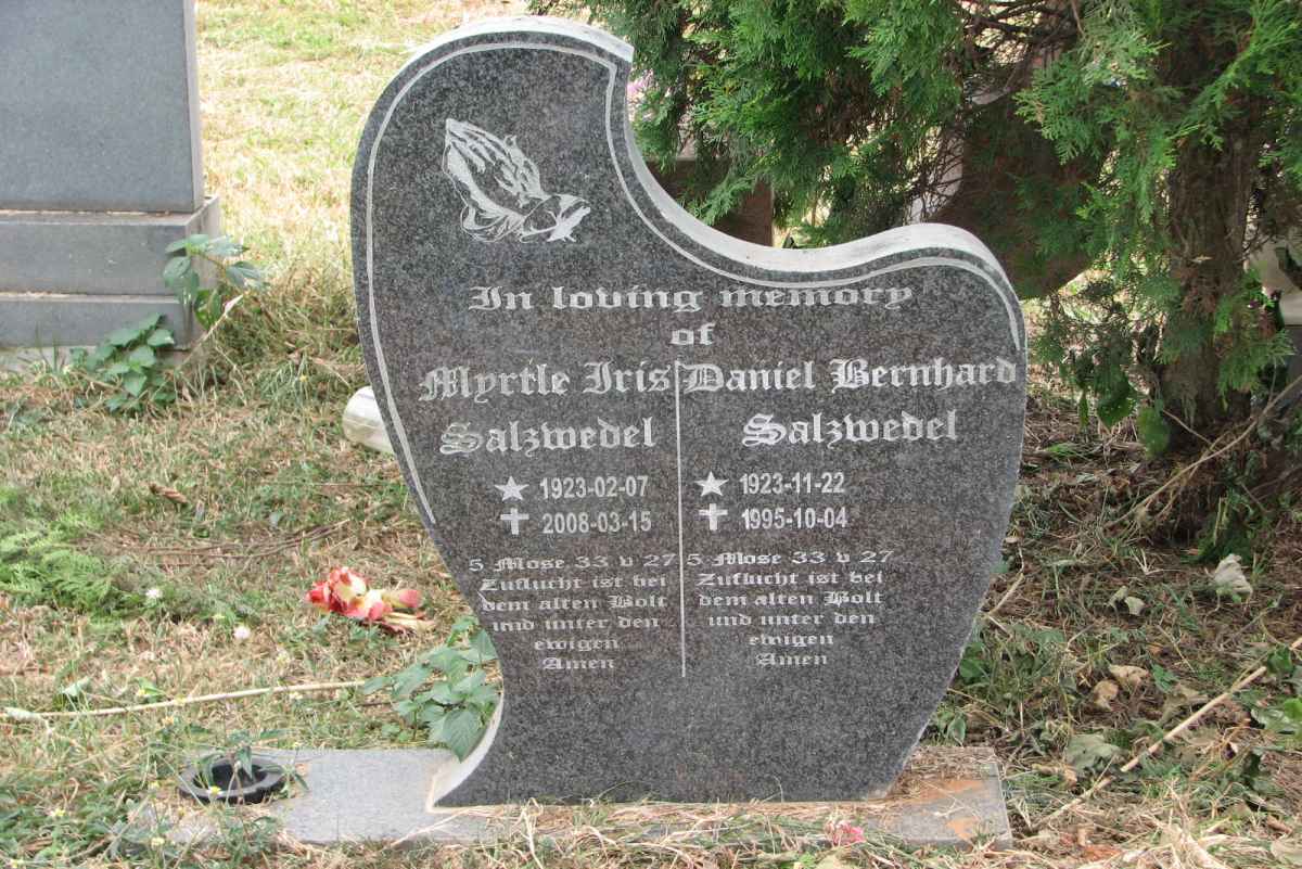 SALZWEDEL Daniel Bernhard 1923-1995 &amp; Myrtle Iris 1923-2008