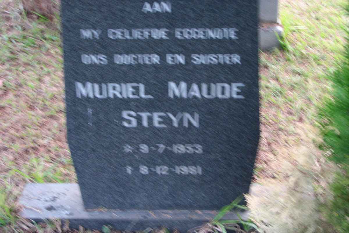 STEYN Muriel Maude 1953-1981