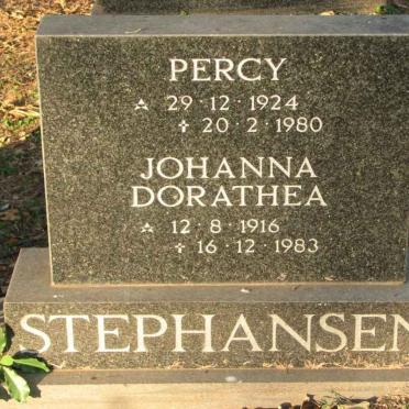 STEPHANSEN Percy 1924-1980 &amp; Johanna Dorathea 1916-1983