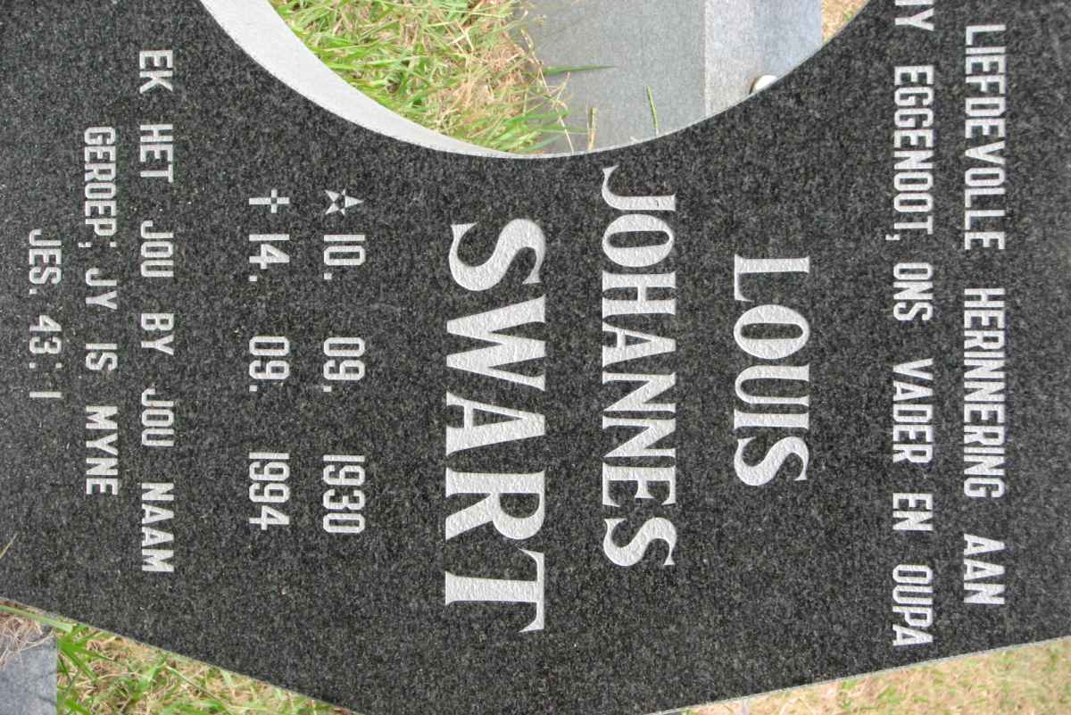 SWART Louis Johannes 1930-1994