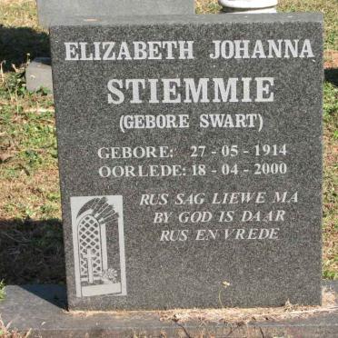 STIEMMIE Elizabeth Johanna nee SWART 1914-2000
