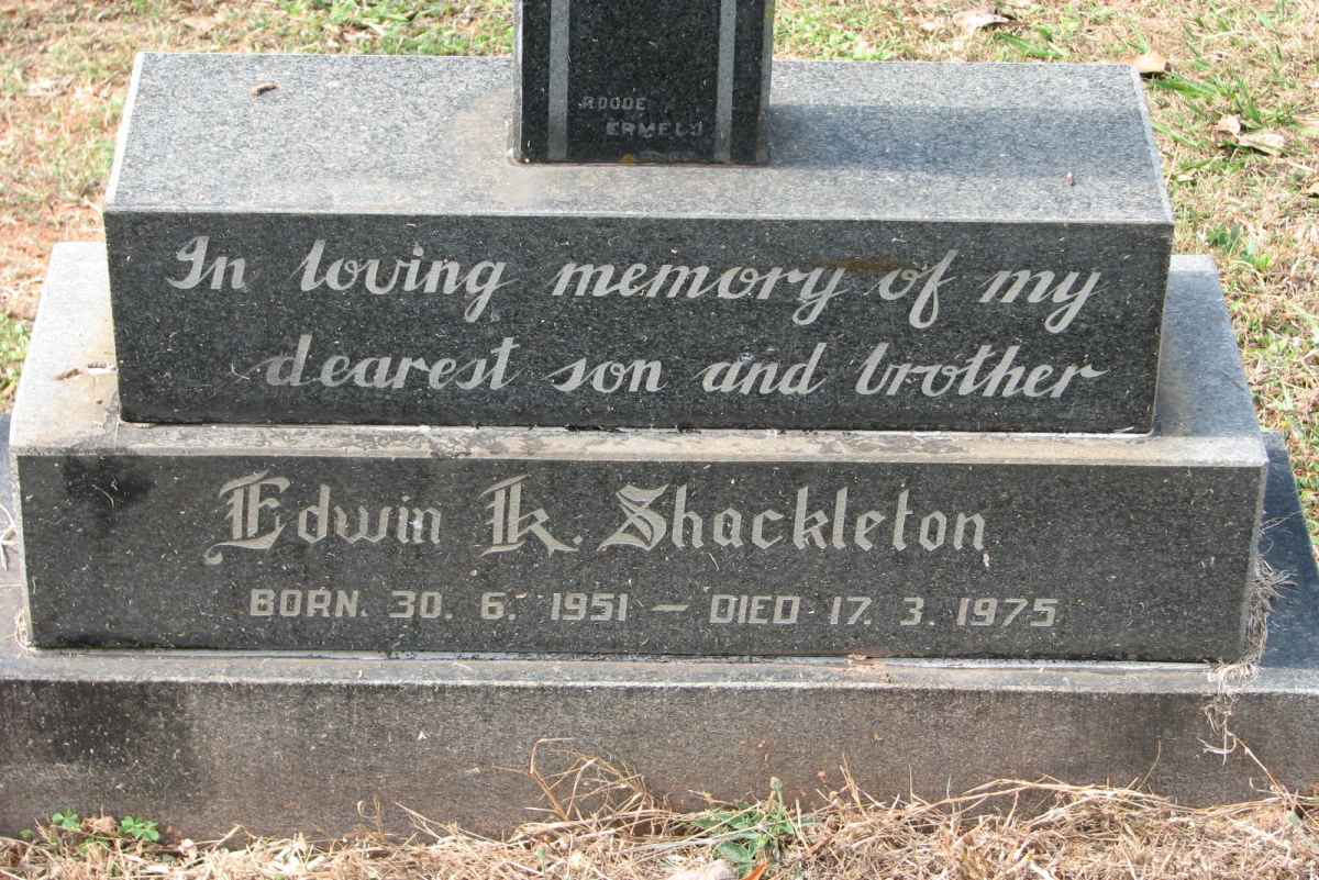 SHACKLETON Edwin K. 1951-1975