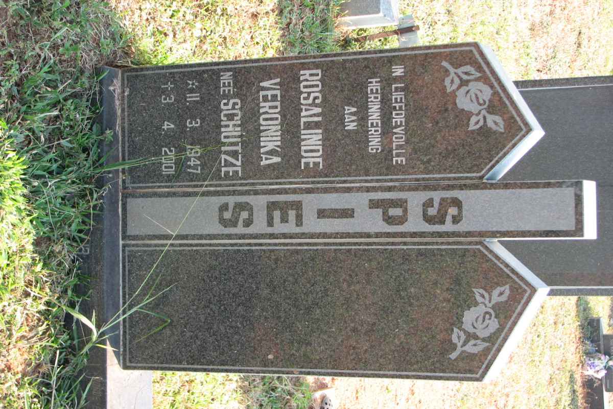 SPIES Rosalinde Veronika nee SCHUTZE 1947-2001