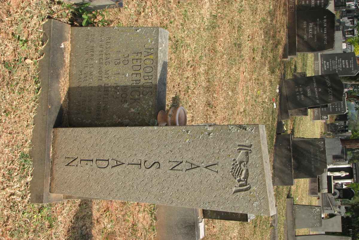 STADEN Jacobus Frederick, van 1905-1975