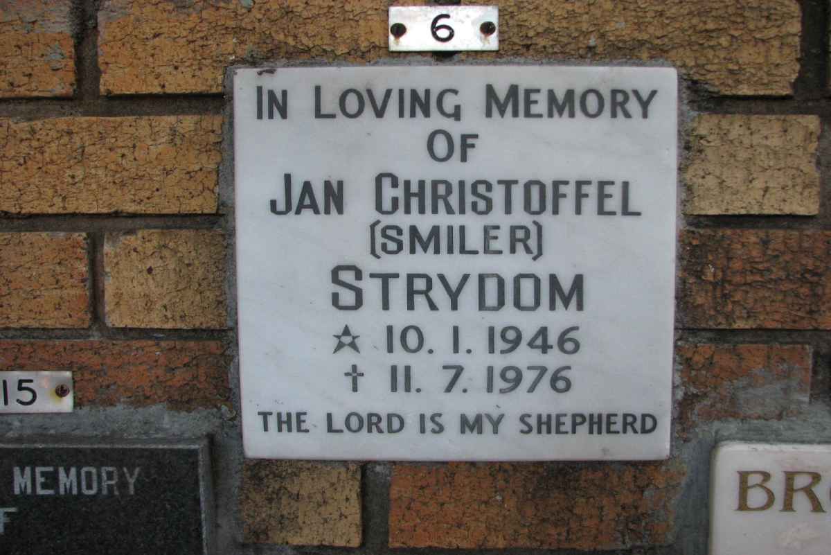 STRYDOM Jan Christoffel 1946-1976
