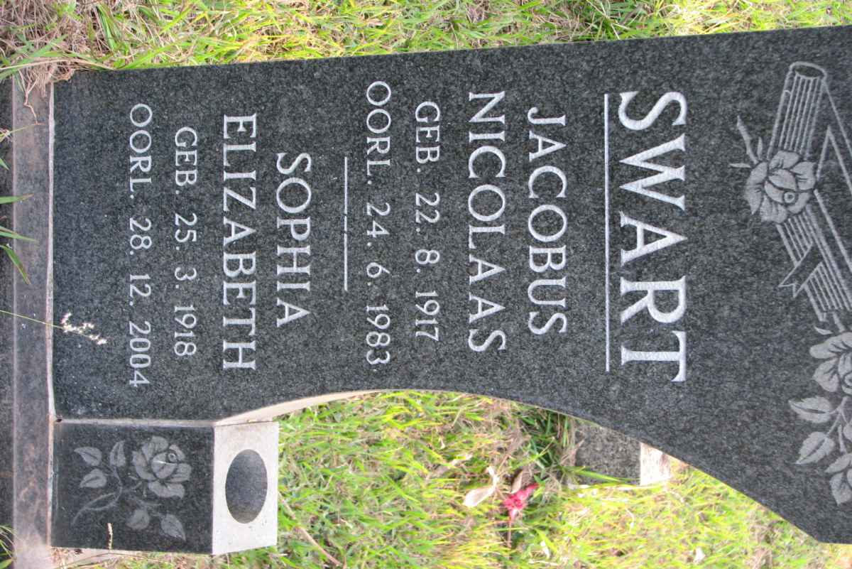 SWART Jacobus Nicolaas 1917-1983 &amp; Sophia Elizabeth 1918-2004
