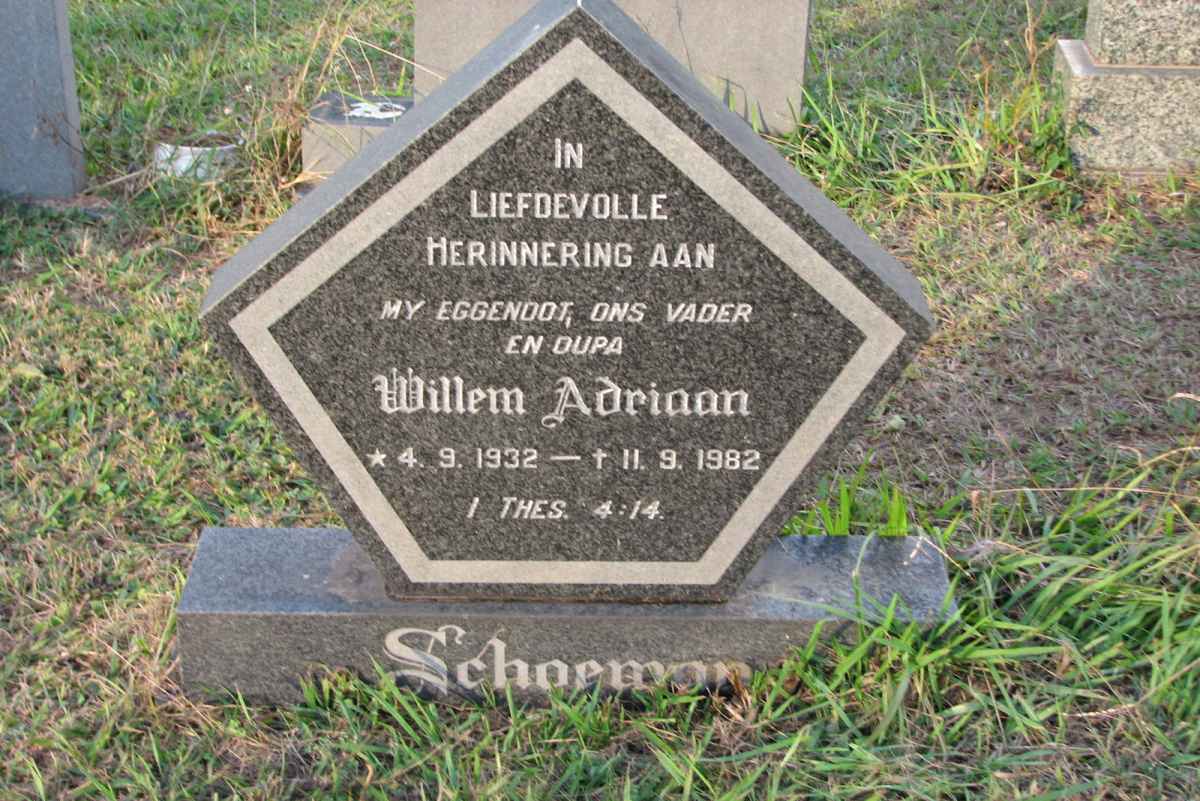 SCHOEMAN Willem Adriaan 1932-1982