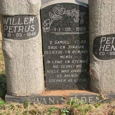 STADEN Willem Petrus, van 1946-1985 :: VAN STADEN Peter Henry 1971-1985