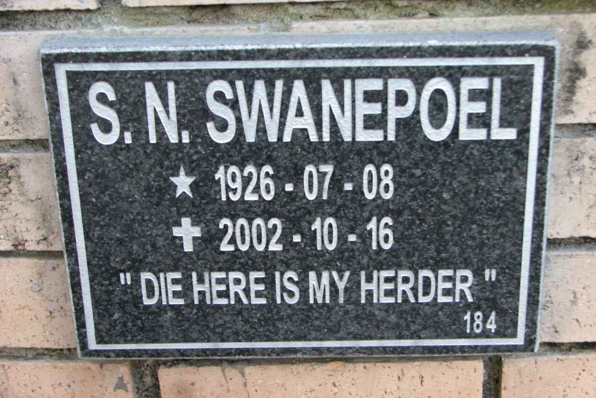 SWANEPOEL S.N. 1926-2002