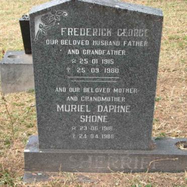 SHERRIFF Frederick George 1915-1980 &amp; Muriel Daphne Shone 1916-1988