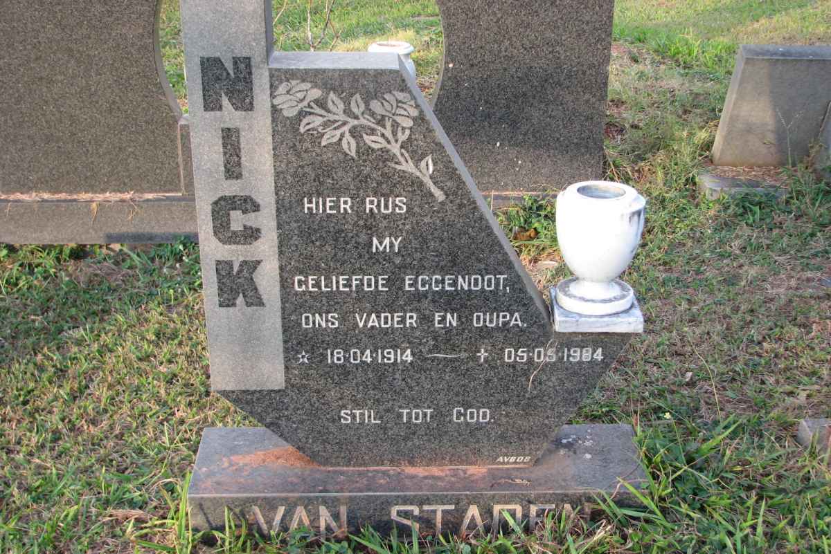 STADEN Nick, van 1914-1984