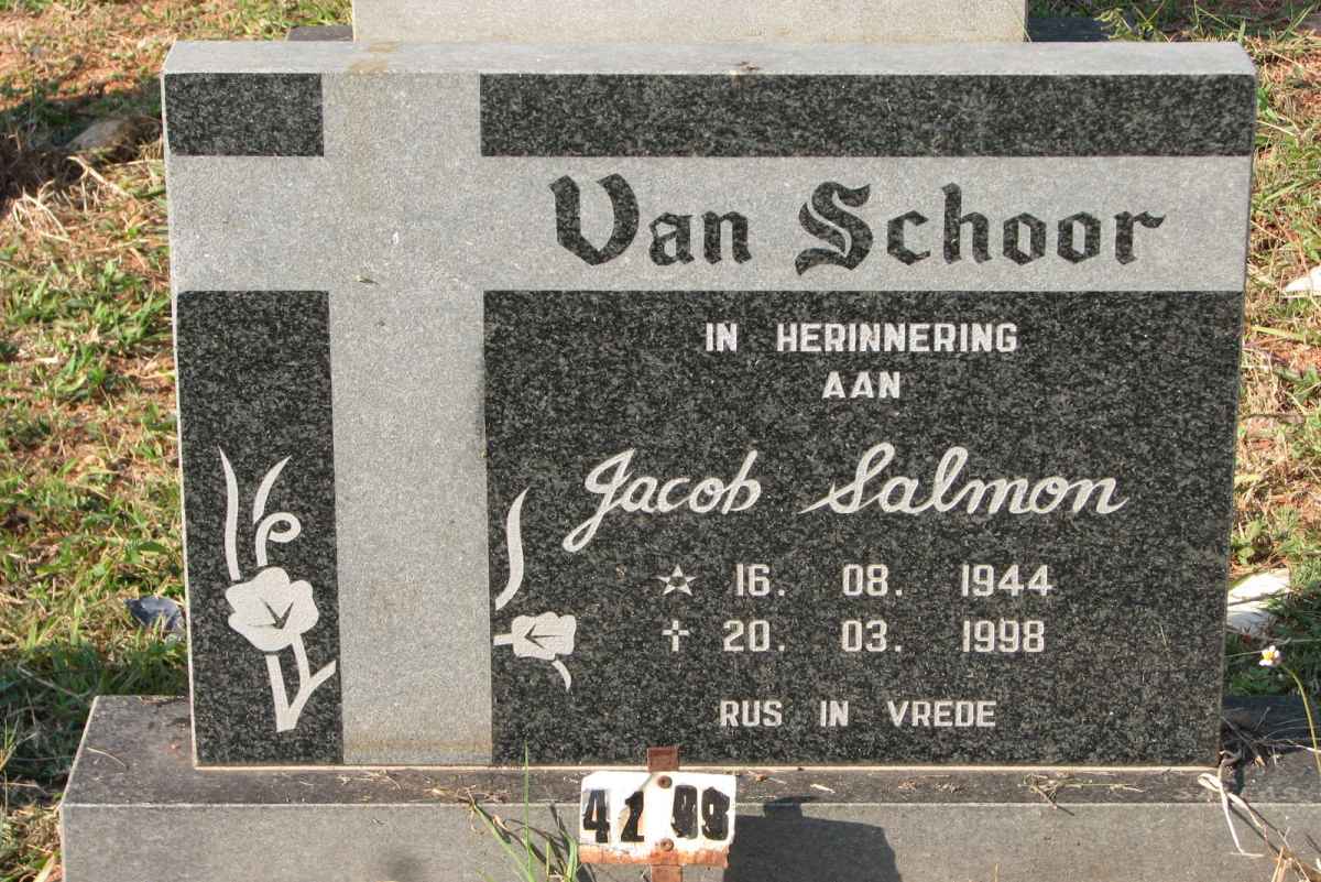 SCHOOR Jacob Salmon, van 1944-1998