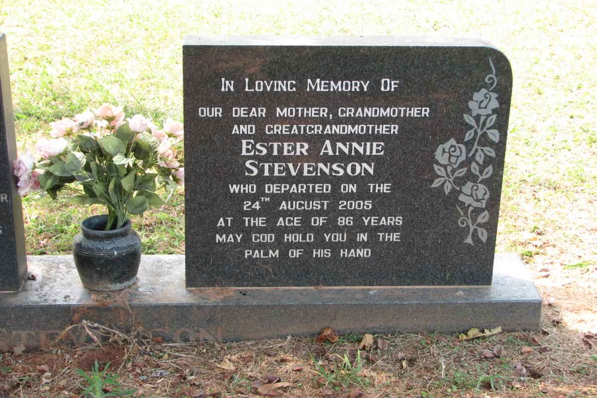 STEVENSON Ester Annie  -2005