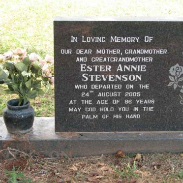 STEVENSON Willem Sternberg Botha -1966 &amp; Ester Annie -2005 