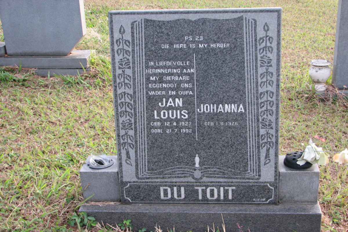 TOIT Jan Louis, du 1927-1992 &amp; Johanna 1926-