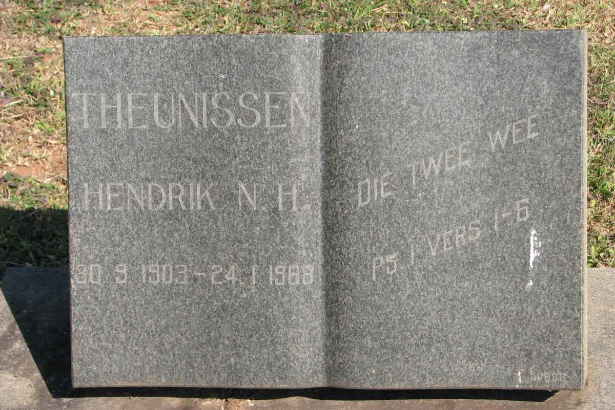 THEUNISSEN Hendrik N.H. 1903-1988