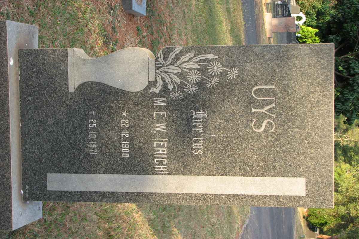 UYS M.E.W. 1900-1971