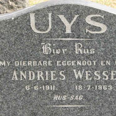 UYS Andries Wessel 1911-1963