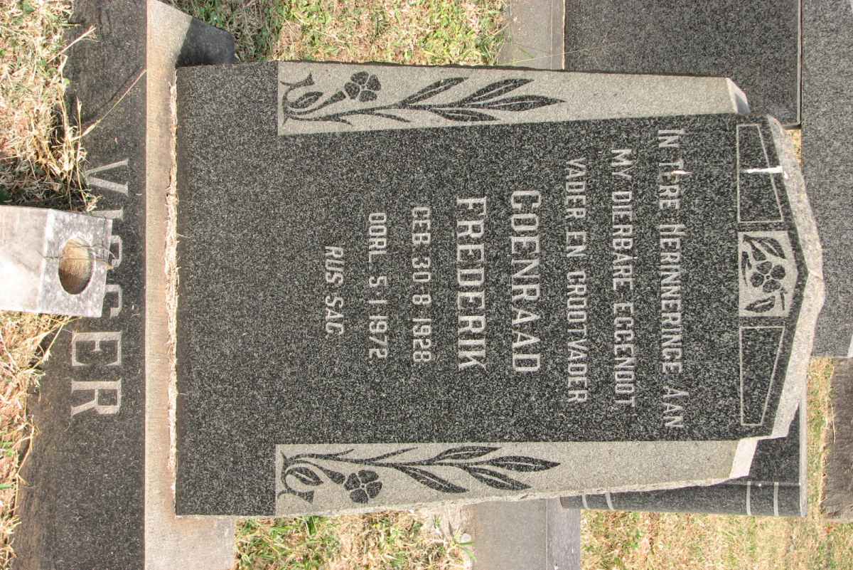 VISSER Coenraad Frederik 1928-1972