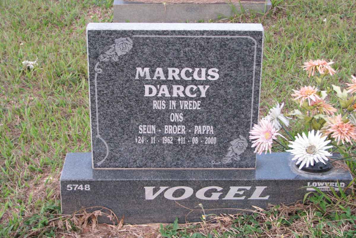 VOGEL Marcus D'Arcy 1962-2000