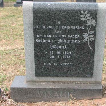 VISAGIE Gideon Johannes 1934-1975