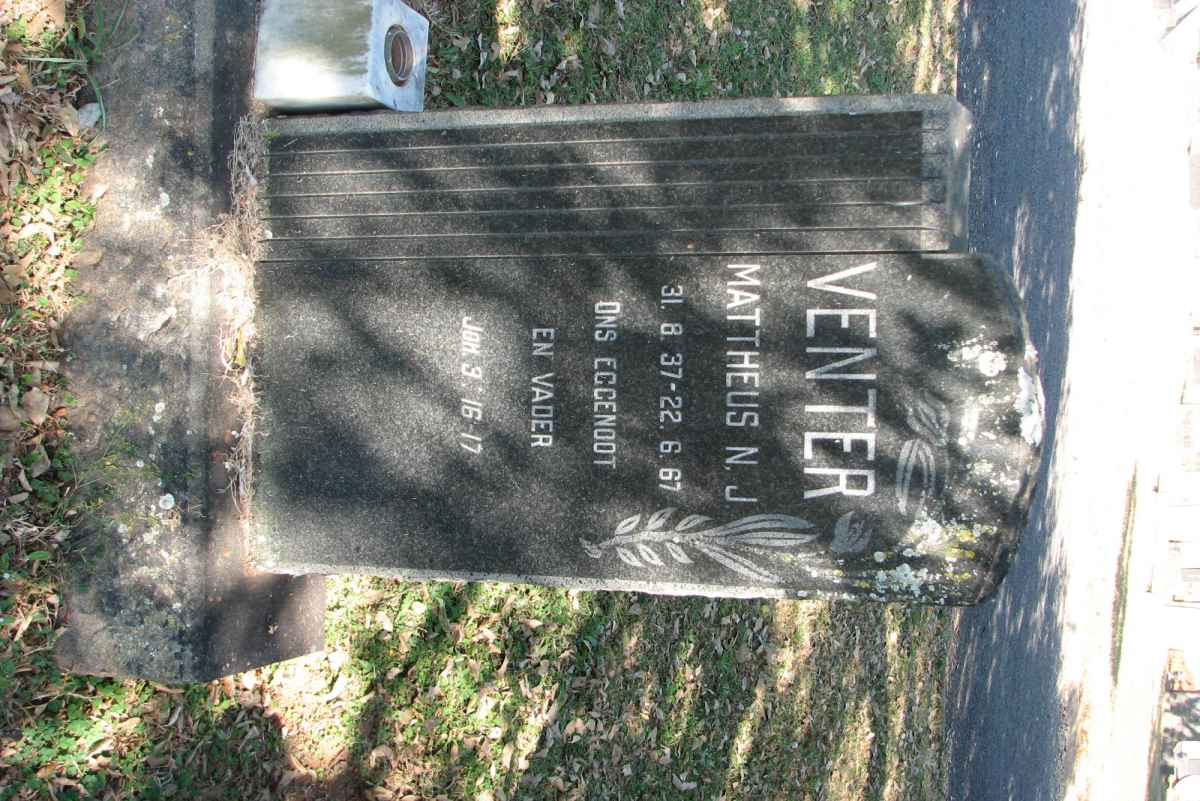 VENTER Mattheus N.J. 1937-1967