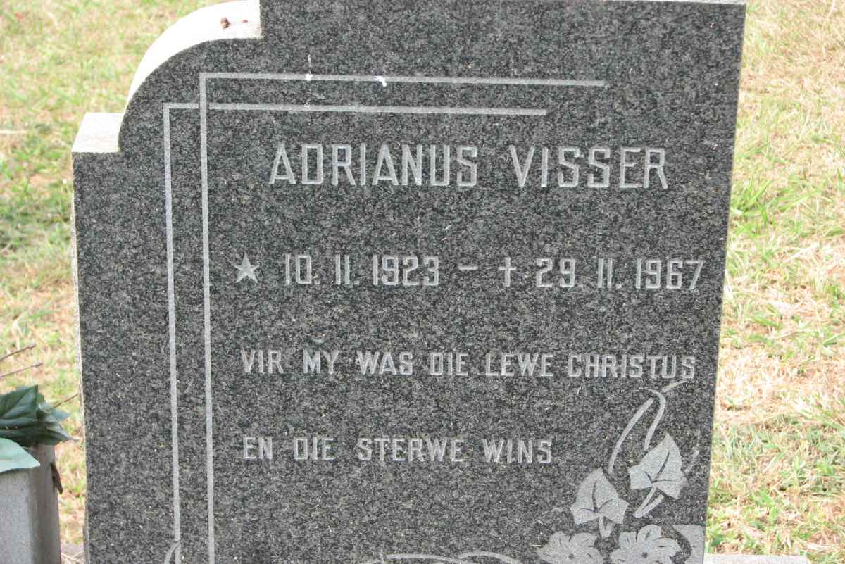 VISSER Adrianus 1923-1967