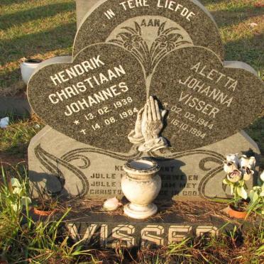 VISSER Hendrik Christiaan Johannes 1938-1984 &amp; Aletta Johanna 1944-1994