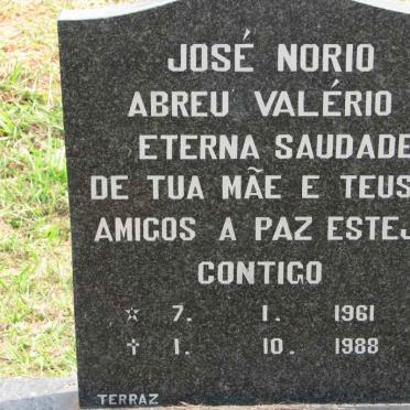 VALÉRIO José Norio Abreu 1961-1988