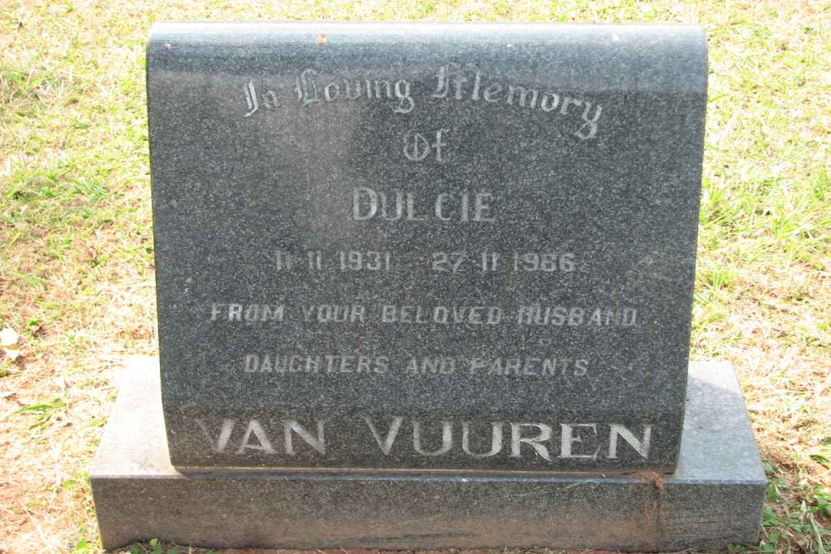VUUREN Dulcie, van 1931-1966