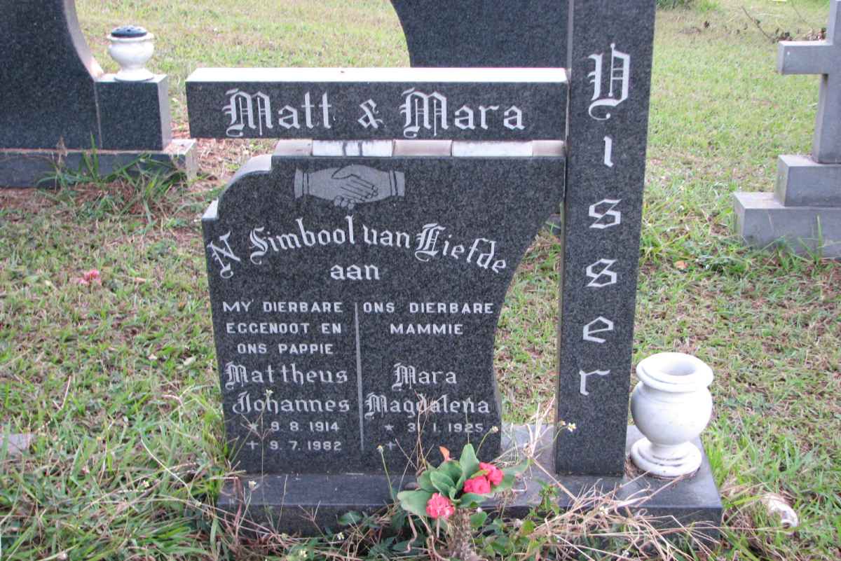 VISSER Mattheus Johannes 1914-1982 &amp; Mara Magdalena 1925-