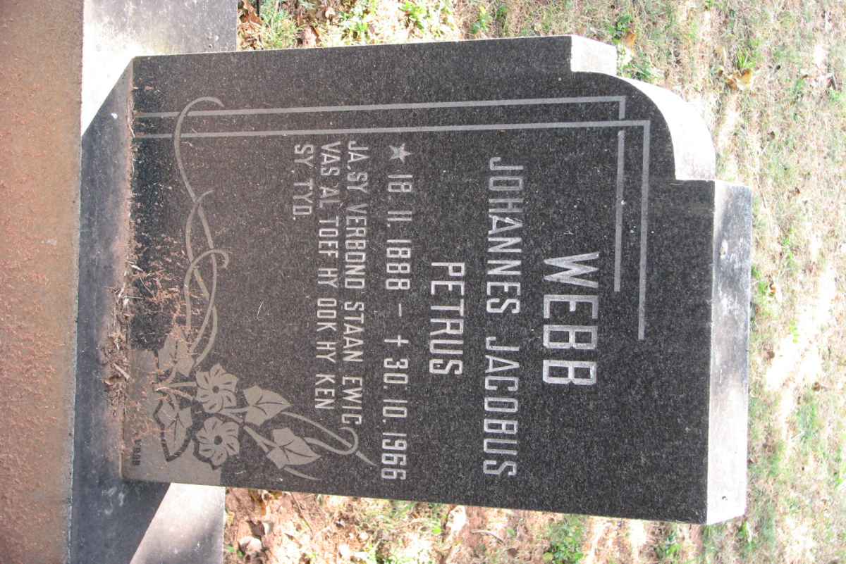 WEBB Johannes Jacobus Petrus 1888-1966