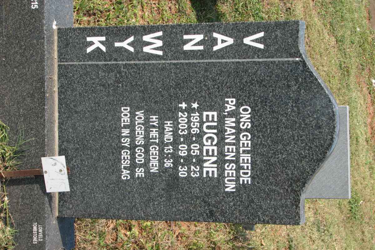 WYK Eugene, van 1956-2003