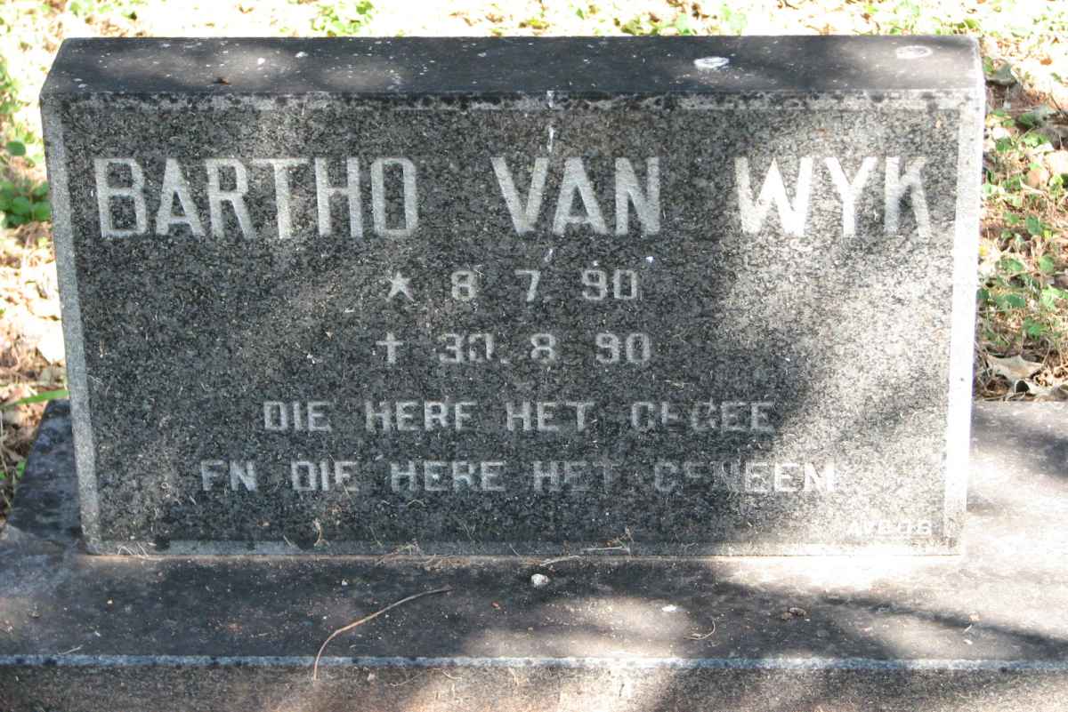 WYK Bartho, van 1990-1990