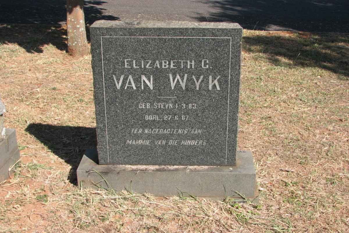 WYK Elizabeth C., van nee STEYN 1983-1967