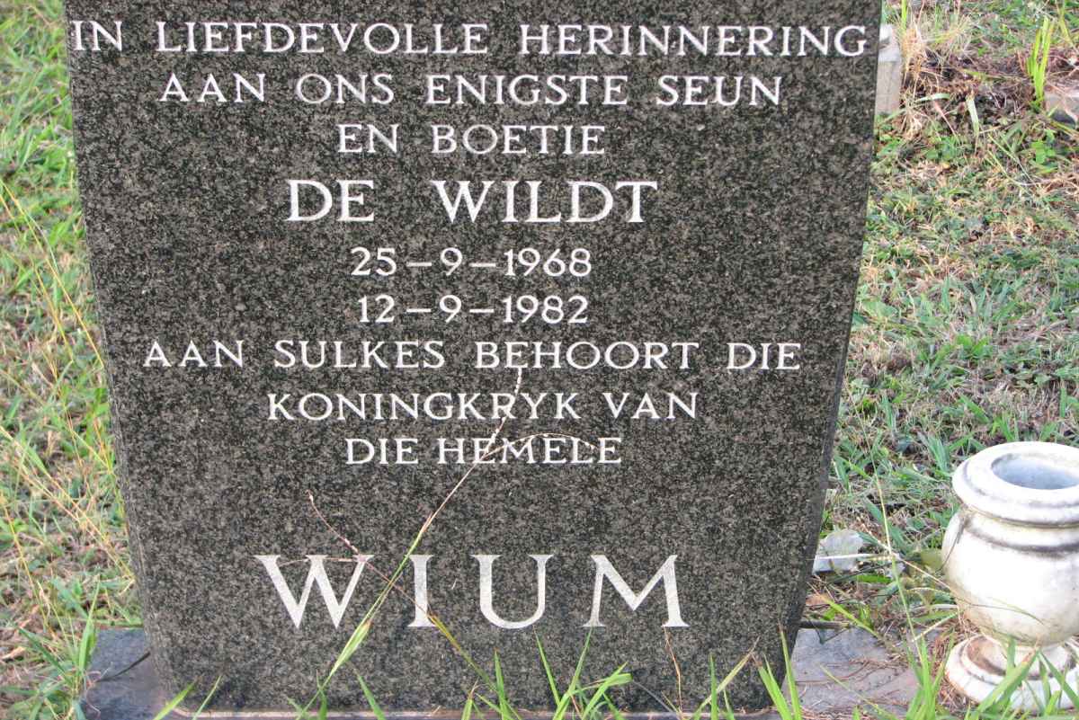 WIUM De Wildt 1968-1982